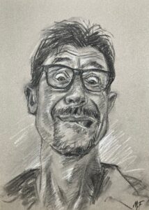 Portrait charcoal self portraituredaft