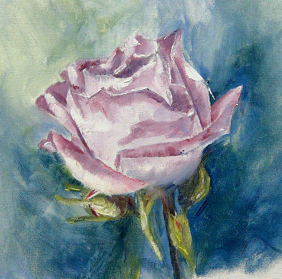 Purple Rose oil painting