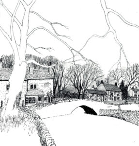 Malham Bridge- Ink-Pen-Graphite-Murray Ince