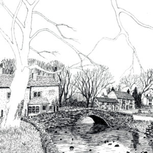 Malham Bridge- Ink-Pen-Graphite-Murray Ince