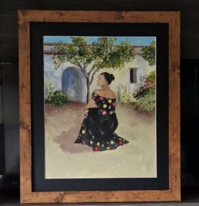 Girl in Spanish Villa