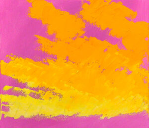 Jamie Sugg Acrylic Skies - Basic clouds on a magenta background