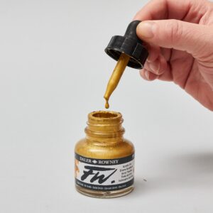 Choosing the Best Gold Art Medium: Daler-Rowney FW Ink